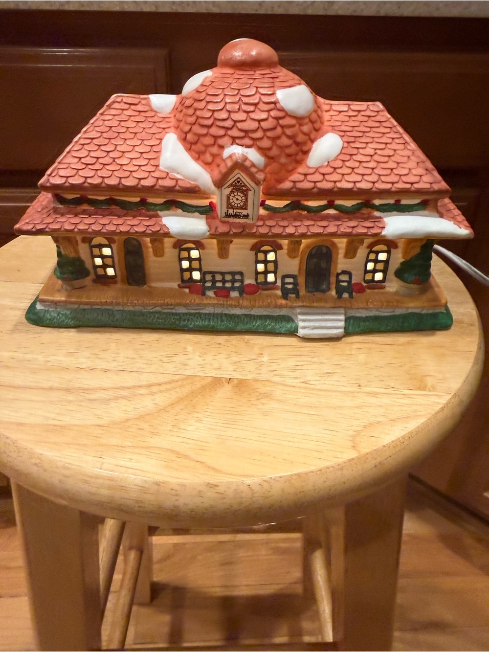 Holiday Ceramic Village House - lights up!